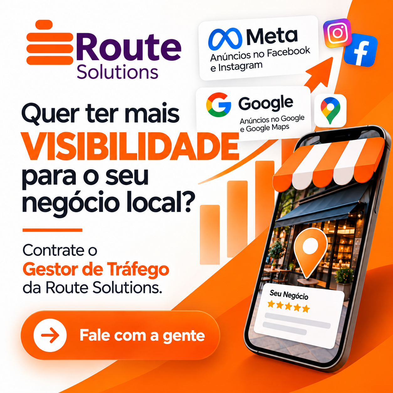 Gestão de tráfego da Route Solutions para negócios locais